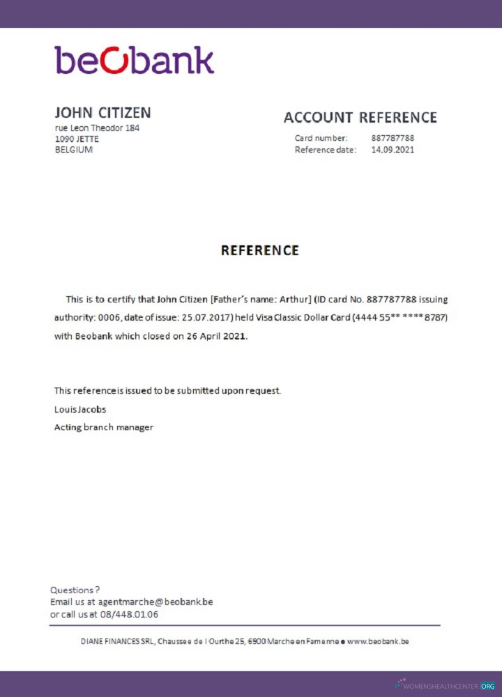 Download Belgium Beobank closure reference Photoshop template